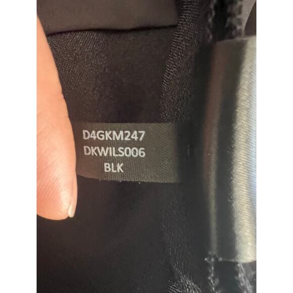 Donna Karan New York Black Satin Wide Leg Pants M Elastic Waist Lounge - Picture 12 of 12